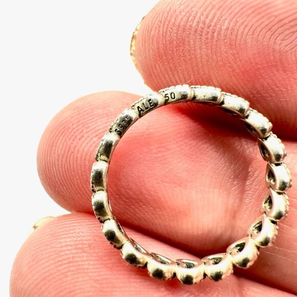 Pandora Band of Hearts Ring Sterling Silver Size 5.25 - Picture 4 of 5